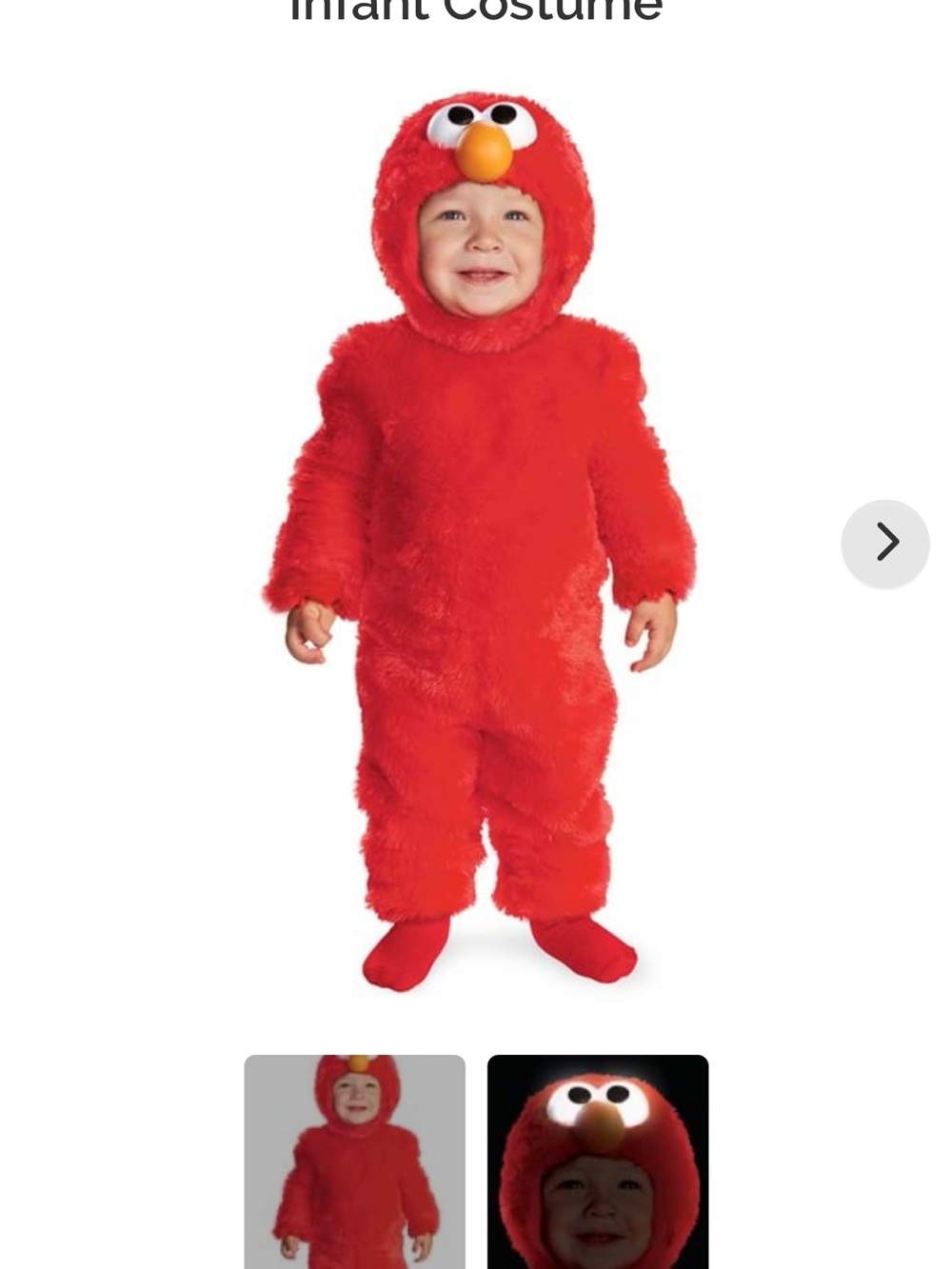 Elmo Costume with Light up Eyes